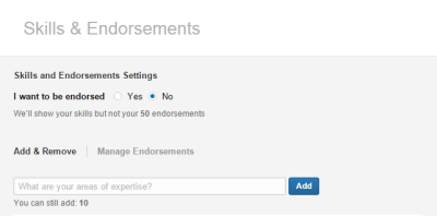 LinkedIn Skills & Endorsements